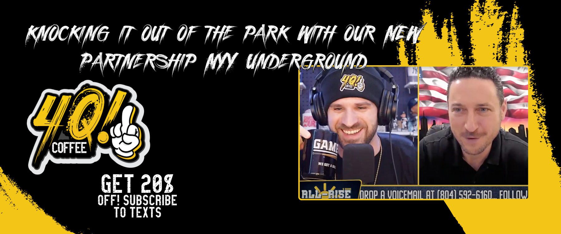 NY Coffee partnership with New York Yankees Underground and 4Q! Coffee